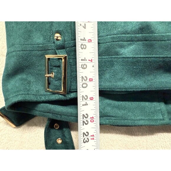 House of CB London Crop Jacket Belted Buckle Hem Wide Lapel Epaule Blazer XS - Picture 11 of 16